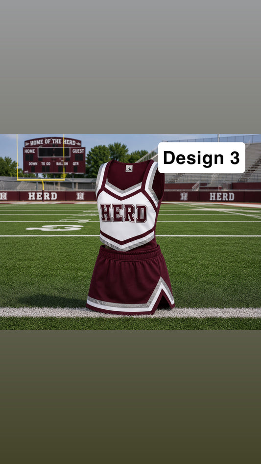 Customizable cheer uniform